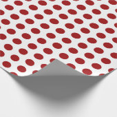 赤水玉模様包装紙 ラッピングペーパー (角)