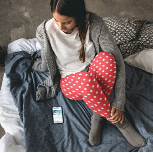 赤水玉模様 レギンス