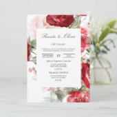赤水着色バラスペインの結婚式招待状 招待状 (スタンド正面)