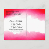 赤水色クラス懇親会保存日付カスタム ポストカード (裏面)