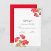 赤水色ゲラニウム2 出欠カード (正面/裏面)