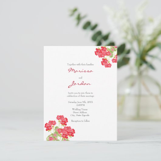 赤水色ゲラニウム2 招待状 (スタンド正面)