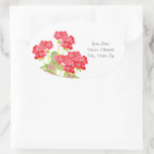 赤水色ゲラニウム2 楕円形シール (バッグ)