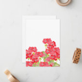 赤水色ゲラニウム ノートカード (正面/裏面インサイチュ)