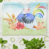 赤水色小鶏 キッチンタオル (折り畳み)