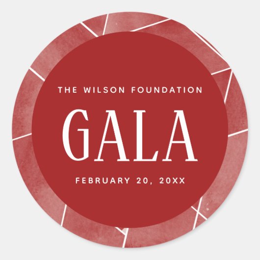 赤水色幾何学的ガラ ラウンドシール (正面)