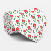 赤水色抽象芸術花模様 ネクタイ (ロール)