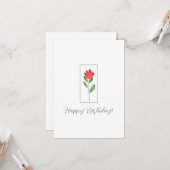 赤水色抽象芸術花 カード (正面/裏面インサイチュ)