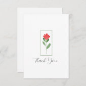 赤水色抽象芸術花 サンキューカード (正面/裏面)