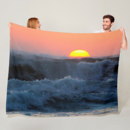 赤波 フリースブランケット