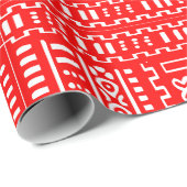 赤泥地模様包み紙 ラッピングペーパー (ロールコーナー)