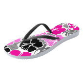 赤海ハワイアンハイビスカストロピカルフローラ ビーチサンダル (アングル)