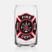 赤消防署消防士バッジ ガラス缶 (裏面)