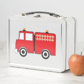 赤消防車の学校 メタルランチボックス (インサイチュ)