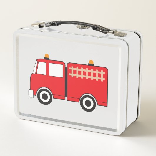 赤消防車の学校 メタルランチボックス (裏面)