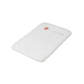 赤淡い色のガーベラ花風呂マット バスマット (アングル)