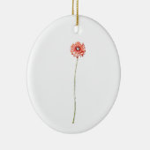 赤淡い色のガーベラ花 セラミックオーナメント (右)