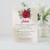 赤淡い色の黄結婚花 エンクロージャーカード (スタンド正面)