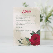 赤淡い色の黄結婚花 エンクロージャーカード (スタンド正面)