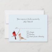 赤深紅色ウェディングRSVPカード 出欠カード (正面)