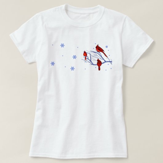 赤深紅色クリスマスプレゼント Tシャツ (デザイン正面)