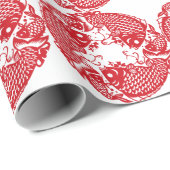 赤渦コイ鯉魚群包装紙1 ラッピングペーパー (ロールコーナー)