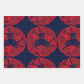 赤渦コイ鯉魚群WPS3 ラッピングペーパーシート (正面)