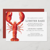 赤潮 | ロブスターベイク誕生日 招待状 (正面/裏面)