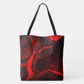 赤澄んと暗い曲線または起伏 トートバッグ (裏面)