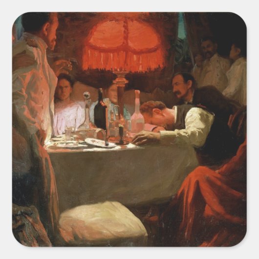 赤灯の下、c.1910 スクエアシール (正面)