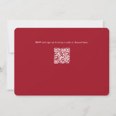 赤灰チェック柄のフットボールゲーム観戦パーティー 招待状 (裏面)