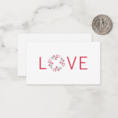 赤灰水彩花環 ノートカード (正面/裏面インサイチュ)