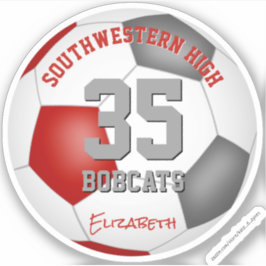 赤灰色の子供たち10代のカスタムサッカーチームの色 シール