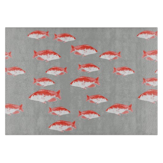 赤灰色の魚 カッティングボード (正面)