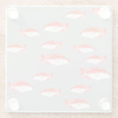 赤灰色の魚 ガラスコースター (裏面)