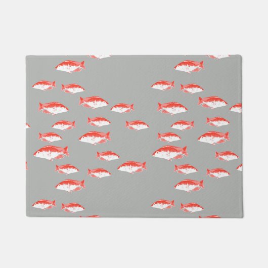 赤灰色の魚 ドアマット (正面)