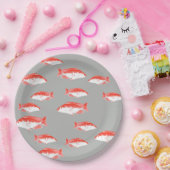 赤灰色の魚 ペーパープレート (パーティー)