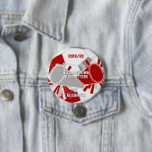 赤灰色または任意の色のサッカーチアリーディングチーム 缶バッジ (インサイチュ)