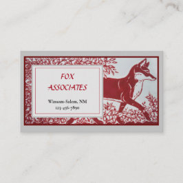 赤灰色キツネセラミックタイルデザインエレガント動物 名刺