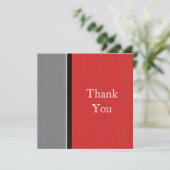 赤灰色モダン サンキューカード (スタンド正面)