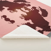 赤灰色Rorschach Inkblotテスト シェルパブランケット (3/4)