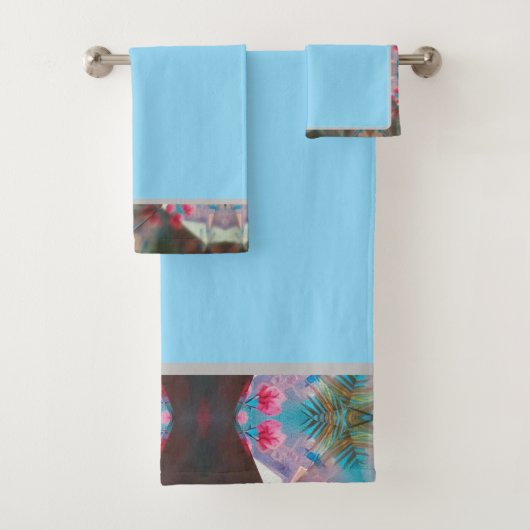 赤点々のあるフローラ バスタオルセット (インサイチュ)