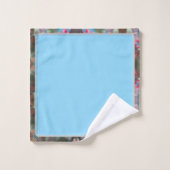 赤点々のあるフローラ バスタオルセット (ウォッシュタオル)