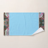 赤点々のあるフローラ バスタオルセット (ハンドタオル)