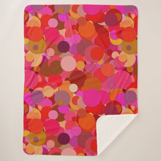 赤点紙吹雪毛布 シェルパブランケット (正面)