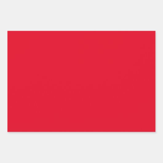 赤無地の緑と赤と白ストライプ色 ラッピングペーパーシート (正面)