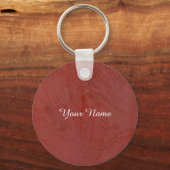 赤無地の色 キーホルダー (正面)