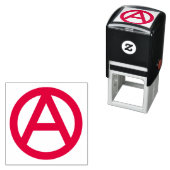 赤無政府無政府主義者のシンボル セルフインキングスタンプ (インサイチュ)