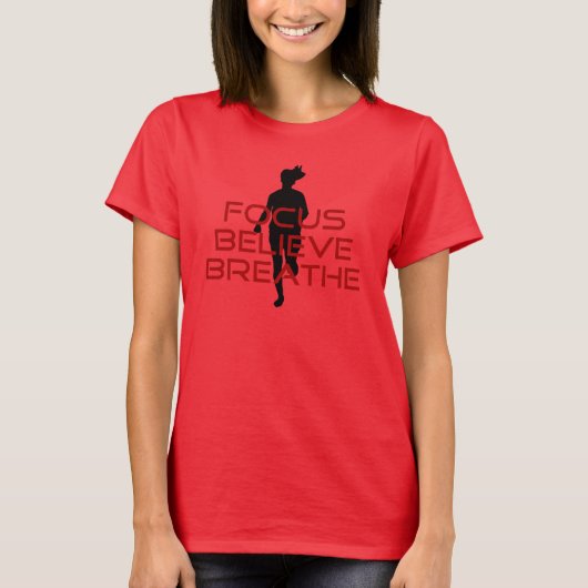 赤焦点信じ呼吸 Tシャツ (正面)