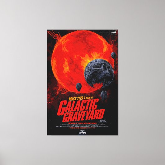 赤焼き墓地プラネット キャンバスプリント (正面)